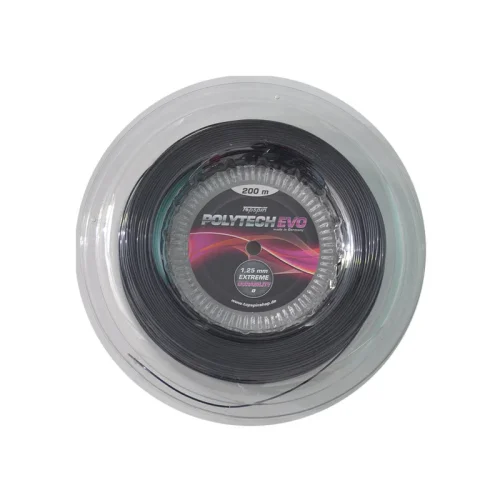 Poly Tech Evo 200m Saitenrolle - schwarz Poly Tech Evo 200m Saitenrolle - schwarz
